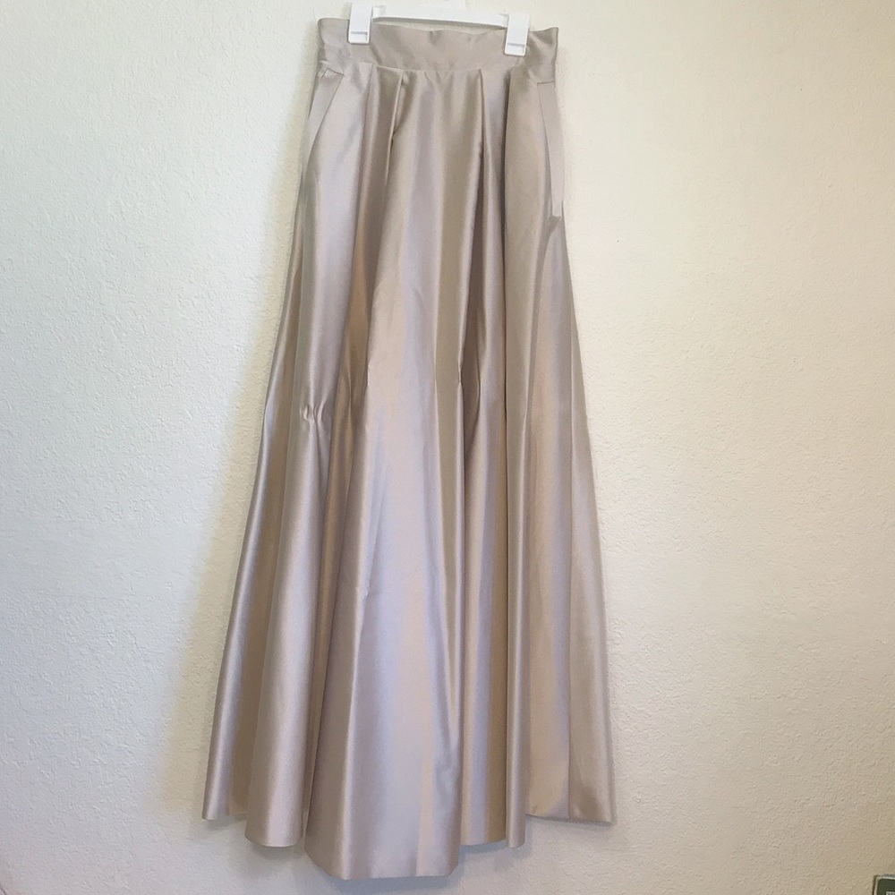 Floor-length Golden Satin Skirt- New Condition